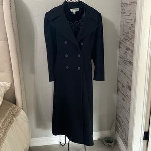 Albert Nipon Petites  Womens Wool lined Black Coat size 10